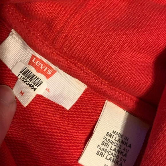 M LEVIS large letters logo color block sweatshirt  hoodie - Picture 6 of 9